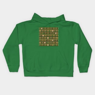 Yule Christmas Tree Pattern Kids Hoodie